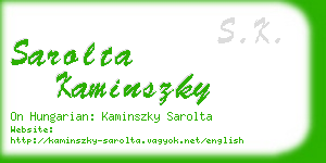 sarolta kaminszky business card